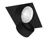 Mawa Wittenberg 4.0, lámpara de techo cuadrangular a ras del marco de 2 focos LED, negro mate - sin driver
