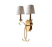 MAWERDCXG Aplique Pared Interior Lámpara De Pared Cabecera Dormitorio Retro Creativa Hierro Pasillo Doble Cabeza