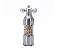 MAWERDCXG Molinillo Pimienta Manual de salero Molino Molinillo Acero Inoxidable Forma Grifo válvula Salsa Especias Ajustable(L Height 21cm)