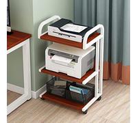 MAWERDCXG Mueble Impresora Soporte de Carro Impresora 3 Niveles con Ruedas, Estante Almacenamiento Multiusos, Organizador Papel Oficina for Suministros en casa Cajonera Escritorio(White-d)
