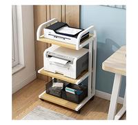 MAWERDCXG Mueble Impresora Soporte de Carro Impresora 3 Niveles con Ruedas, Estante Almacenamiento Multiusos, Organizador Papel Oficina for Suministros en casa Cajonera Escritorio(Black-c)
