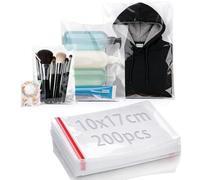 mawmuaw 200 Piezas Bolsas Celofan Autoadhesivas 10x17 cm Bolsas de Plástico Transparentes Bolsitas Plastico Pequeñas Reutilizable para Alimentos Galletas Bombones Dulces Pan Ropa Zapatos Toallas