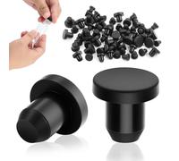 mawmuaw 30 Piezas Tapones de Goma 7 mm Tapón de Silicona Redondo Negro para Botellas con un Diámetro 6.5 mm Recipientes Patas de Mesas y Sillas Muebles Tuberías Tubos Macetas Automóviles Maquinaria