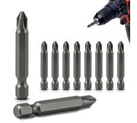 mawmuaw PH2 Bit, 10 unidades Phillips PH2 Bit-Sortiment Lang 50 mm Bitsatz S2 Aleación Acero 1/4" Hexagonal Drive para tornillos Phillips Taladros Destornillador Reparación de Muebles