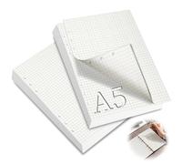 mawmuaw Recambio Agenda A5 6 Anillas, 2 Paquetes Hojas Papel de Recambio Cuadriculado 180 Inserciones de Planificador de Carpetas para A5 Filofax Bullet Diario Cuaderno Bocetos Pintura Agenda