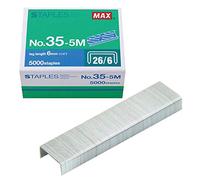 Max 35 - 5 M longitud de pierna grapas estándar para los EE. UU. 6 mm (1/4 "). 1 caja de 5000 grapas. 100 grapas/Stick, 0.25" Longitud de pierna, 0.5 "Ancho de corona 2 Pack (10000 Staples)