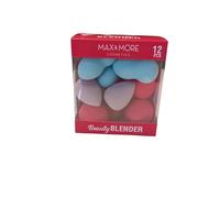 MAX Beauty Blender 12 X Esponjas Cara. Sponge. Múltiples Colores (Pink, Red, Blue). Gota. Sintético. Aplicación y Difuminado de Maquillaje