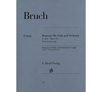 Max bruch : romance en fa majeur op. 85 pour alto et orchestre - alto et piano