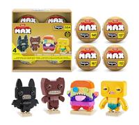 Max Build More Premium Colección Fugglers Paquete de 4 de ZURU: Juguete Sorpresa con Bloques. hasta 167 Piezas y diseños Divertidos para Construir y exhibir. para Mayores de 8 años