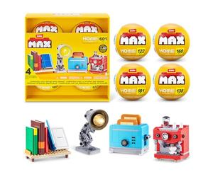 Max Build More Premium Colección Hogar Paquete de 4 de ZURU: Juguete Sorpresa con Bloques. hasta 601 Piezas y diseños interactivos para Construir y exhibir. para Mayores de 8 años