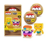 MAX Build More Premium Fuggler Collection - Paquete de 2 (Oogah Boogah y Mr Buttons) de ZURU - Juguete novedoso de desembalaje y ladrillos de construcción coleccionables con hasta 167 piezas, diseños