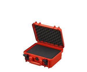 Max Cases - MAX300S.001 Naranja - Maleta hermética con espuma pre-cortada a cubetas - dimensiones internas 300 x 225 x 132 mm