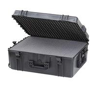 MAX Cases - MAX620H250STR.079 Negro - Maleta hermética con espuma pre-cortada a cubetas y trolley - dimensiones internas 620 x 460 x 250 mm