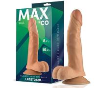 Max&Co. Dildo clásico Saul – realista con testículos, natural 21 cm