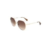Max&Co. MO0060 Gafas de Sol Mujer, Gafas de Sol Ligeras y Elegantes, Forma Lente Redonda, Funda Incluida, Lentes Marrón Ahumado, Oro