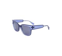 MAX&Co. MO0098 Gafas de Sol Mujer, Gafas de Sol Ligeras y Elegantes, Forma Lente Cuadrada, Lentes Ahumadas Espejadas, Azul Brillante