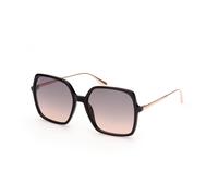 MAX&Co Mujer MO0010 FUSCA 01B Gafas de sol Inyectado Negro Fumar Cuadrada Normal Sombreado