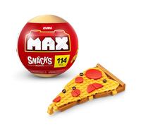 MAX Colección de Bloques de construcción Premium Snacks (hasta 200 Piezas; 6 diseños para coleccionar) de ZURU(Pizza).