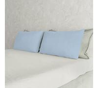 MAX Color Pareja de Fundas de Almohada, 100% Algodón, Azul, 52 X 82 Cm