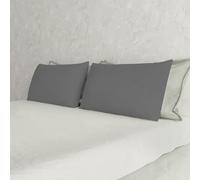 MAX Color Pareja de Fundas de Almohada, 100% Algodón, Humo, 52x82cm