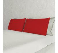 MAX Color Pareja de Fundas de Almohada, 100% Algodón, Rojo, 52 X 82 Cm