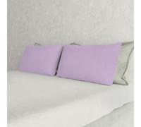MAX Color Pareja de Fundas de Almohada, 100% Algodón, Violeta, 52 X 82 Cm