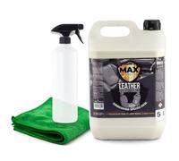 MAX DETAIL-LAB - Leather Conditioner 5L - Hidratante Limpiador Cuero Piel Coche, Acondicionador Tapicerias Asientos, Brillo y Protección Cuidado Premium Limpieza Detailing Profesional Car, 5 Litros