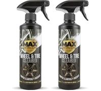 MAX DETAIL-LAB - Wheel & Tire - Limpia Llantas Coche Sin Ácido, Iron Cleaner Descontaminante Ferrico, Triple Acción Sin Frotar, Desengrasante Abrillantador, Kit Limpieza Detailing Profesional 500ml