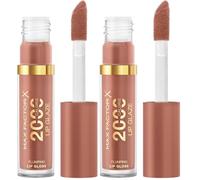 Max Factor 2000 Calorie Lip Glaze Labial 150, Caramel Swish, 4.4 ml (Paquete de 2)
