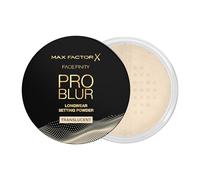 Max Factor Facefinity Pro Blur Polvos Fijadores Translucent | Polvos faciales sueltos, fórmula ligera multiusos, tecnología Airblur, acabado sin poros visibles, larga duración.