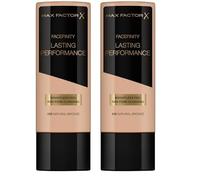 Max Factor, Lasting Performance Base De Maquillaje Líquida, Tono 109 Natural Bronze, 35 ml (Paquete de 2)