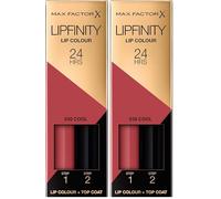 MAX FACTOR, Lipfinity Lip Colour, Barra de Labios, 030 Cool, 2.30 ml (Paquete de 2)