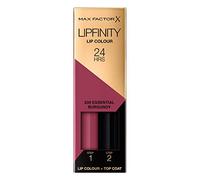 Max Factor LipFinity Lip Colour Lipstick Pintalabios, Tono 330 Essential Burgundy - Paso 1: 2.3ml Paso 2: 1.9g
