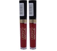 Max Factor LipFinity Velvet Matte Pintalabios, Tono: 025 Red Luxury - 3.5 ml (Paquete de 2)
