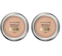 Max Factor Miracle Touch, Base de maquillaje Tono: 45 Warm Almond - 11.5 g (Paquete de 2)