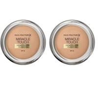Max Factor, Miracle Touch, Base de maquillaje (Tono 60 Sand), 11,5 g (Paquete de 2)