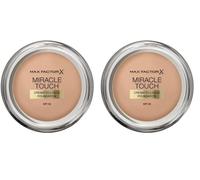 Max Factor Miracle Touch, Base de maquillaje, Tono: 75 Golden (Pieles Medias) - 11.5 gr (Paquete de 2)