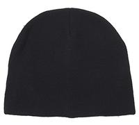 Max-Fuchs Sombrero de Punto, Beanie, Negro, finamente Tejido, Corto Gorro Corto de Punto Fino de Doble Capa cómodo de Llevar elástico Material de Talla única : 100% acrílico