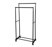 Max home burro ropa doble altura con zapatero y ruedas 75x40x157 cm