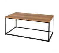 AKTIVE MAX Home Mesa Auxiliar, 90x48x40 cm, Peso máximo soportado 20kg, Estructura metálica Negra, Efecto Roble, Mesas de Centro, Café, para Salón, Comedor, Oficina (18514)
