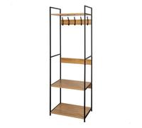 Max home perchero zapatero madera y acero 3 estantes 60x40x175 cm 175 cm