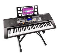 MAX KB3 Teclado Piano 61 Teclas con Soporte, Altavoces Integrados, Reproductor MP3, 200 Sonidos, 200 Ritmos, 10 Demos, Acompañamiento Automático, Teclado Piano Principiantes Adultos y Piano Infantil