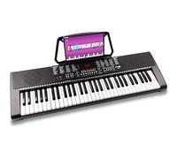 MAX KB4 Teclado Piano 61 teclas, con Pantalla LCD, Función de Grabación, 2 Altavoces Integrados, Salida de Auriculares, Entrada de Micrófono y Audio, Teclado Piano Principiantes o Piano Infantil