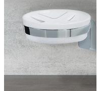 Max Light Chrom Jabón Con Soporte De Pared De Metal Cromo/ Porcelana