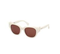 Max Mara Mujer Max Mara MM0138 CLIP 21E Gafas de sol Acetato Blanco Marrón Redonda Normal