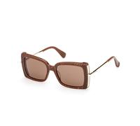 Max Mara Mujer Max Mara MM0166 ROQUEBRUNE 56E Gafas de sol Acetato Marrón Marrón Mariposa Normal