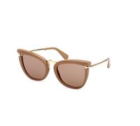 Max Mara Mujer Max Mara MM0186 46E Gafas de sol Acetato Marrón Marrón Redonda Normal