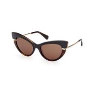 Max Mara Mujer Max Mara MM0187 56E Gafas de sol Acetato Negro Marrón Cat Eye Normal