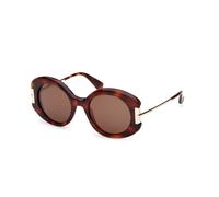 Max Mara Mujer Max Mara MM0188 52E Gafas de sol Acetato la Habana Marrón Redonda Normal
