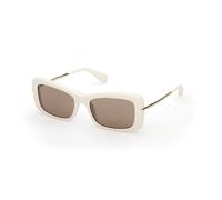 Max Mara Mujer Max Mara MM0194 25E Gafas de sol Acetato Blanco Marrón Cuadrada Normal